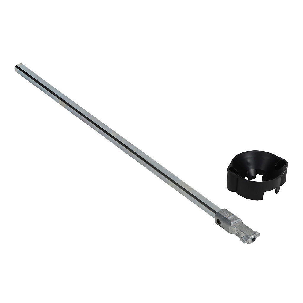 14001040 - Socomec shaft, 400mm length, 10 x 10mm. For use with S1 and S2 type handles. Shaft alignment guide 14290000 included.