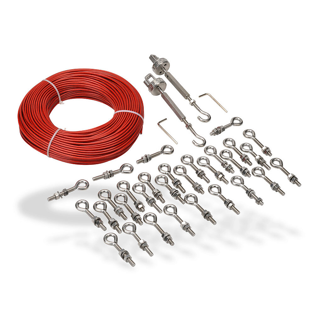 140016 - IDEM Pull cable kit, 262.4ft/80m cable length, 4mm diameter, stainless steel. For use with cable-pull safety switches.