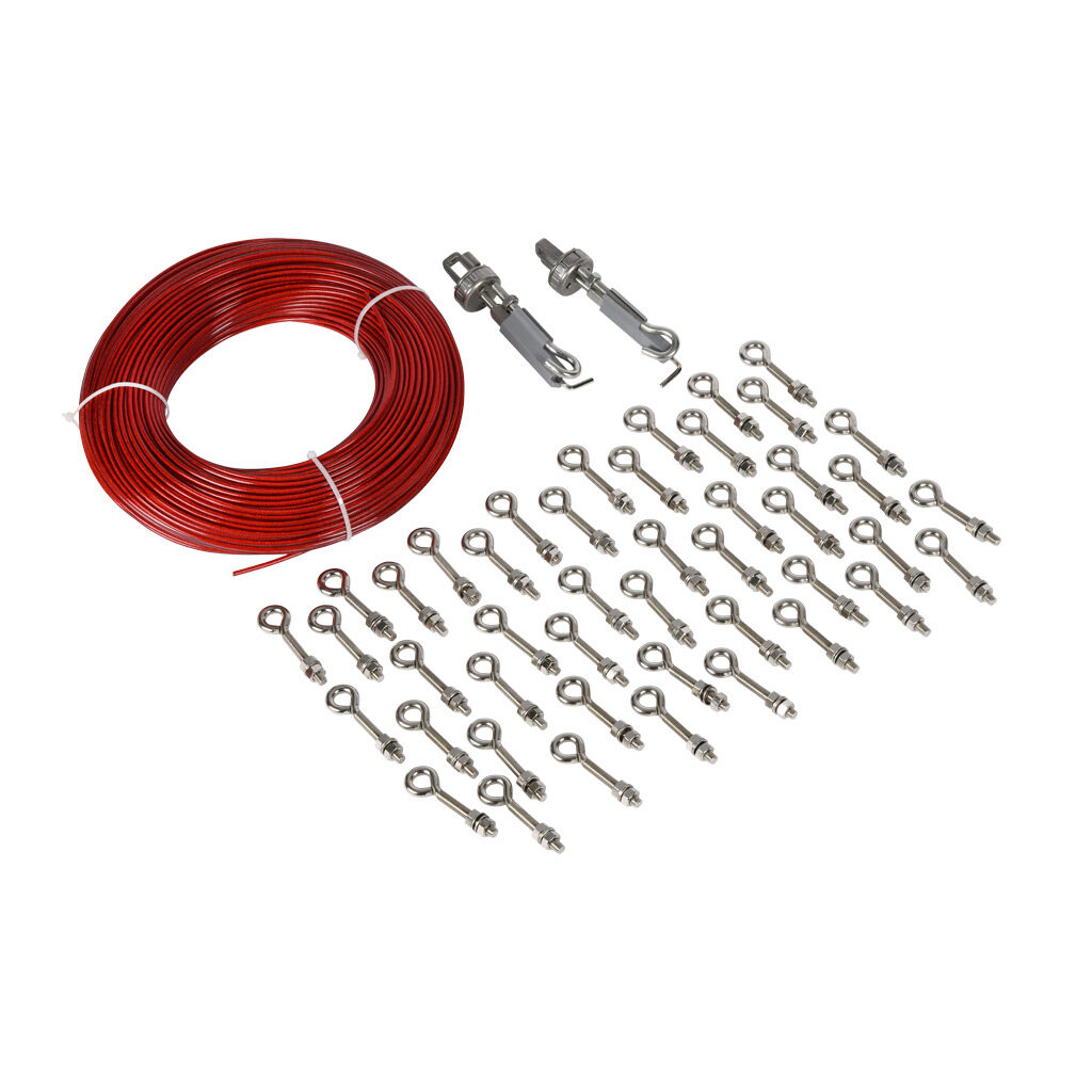 140018 - IDEM pull cable kit, 413.3ft/126m cable length, 4mm diameter, stainless steel. For use with cable-pull safety switches.