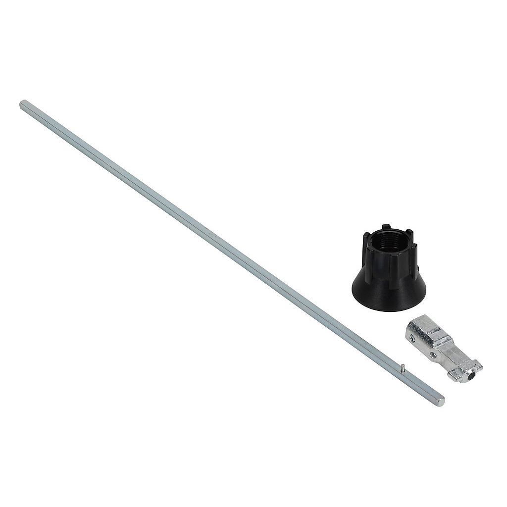 14010540 - Socomec shaft, 400mm length, 5 x 5mm. For use with S1 type handles. Shaft alignment guide 14290000 included.