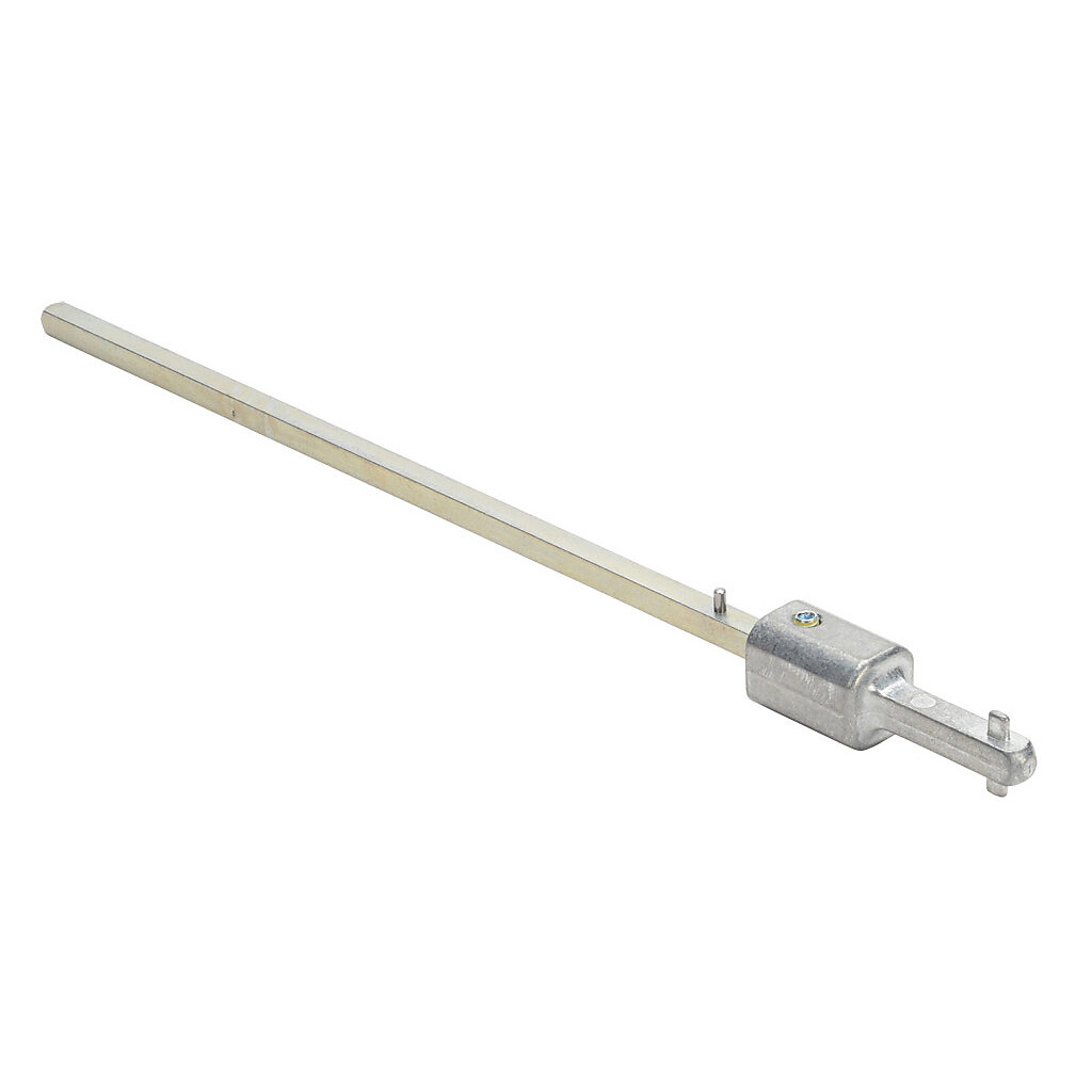 14050620 - Socomec shaft, 200mm length, 5 x 5mm. For use with S0 type handles. 6mm shaft adapter included.