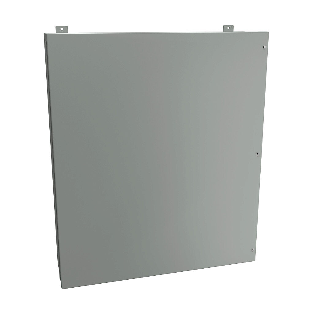 1418JP9 - Hammond enclosure, NEMA 12, 42 x 36 x 9in (HxWxD), wall mount, carbon steel, ANSI 61 gray, powder coat finish, hinged screw cover.