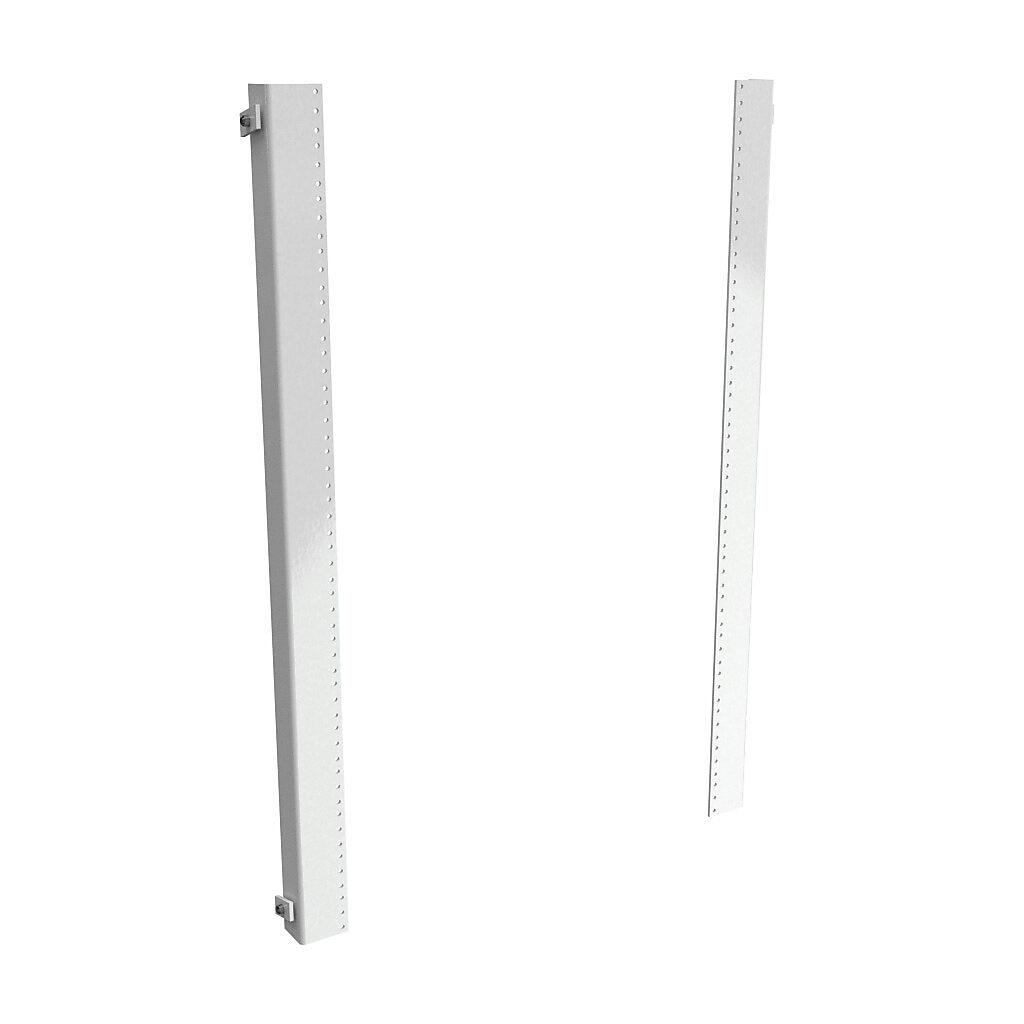 1418WHHP - Hammond enclosure rack mounting angle, carbon steel, half-height mount, RAL 9003 white, powder coat finish. Package of 2. For use with 72x24in (HxW) freestanding enclosures. For mounting 19in rack equipment. Drilled and tapped 10-32 to ...