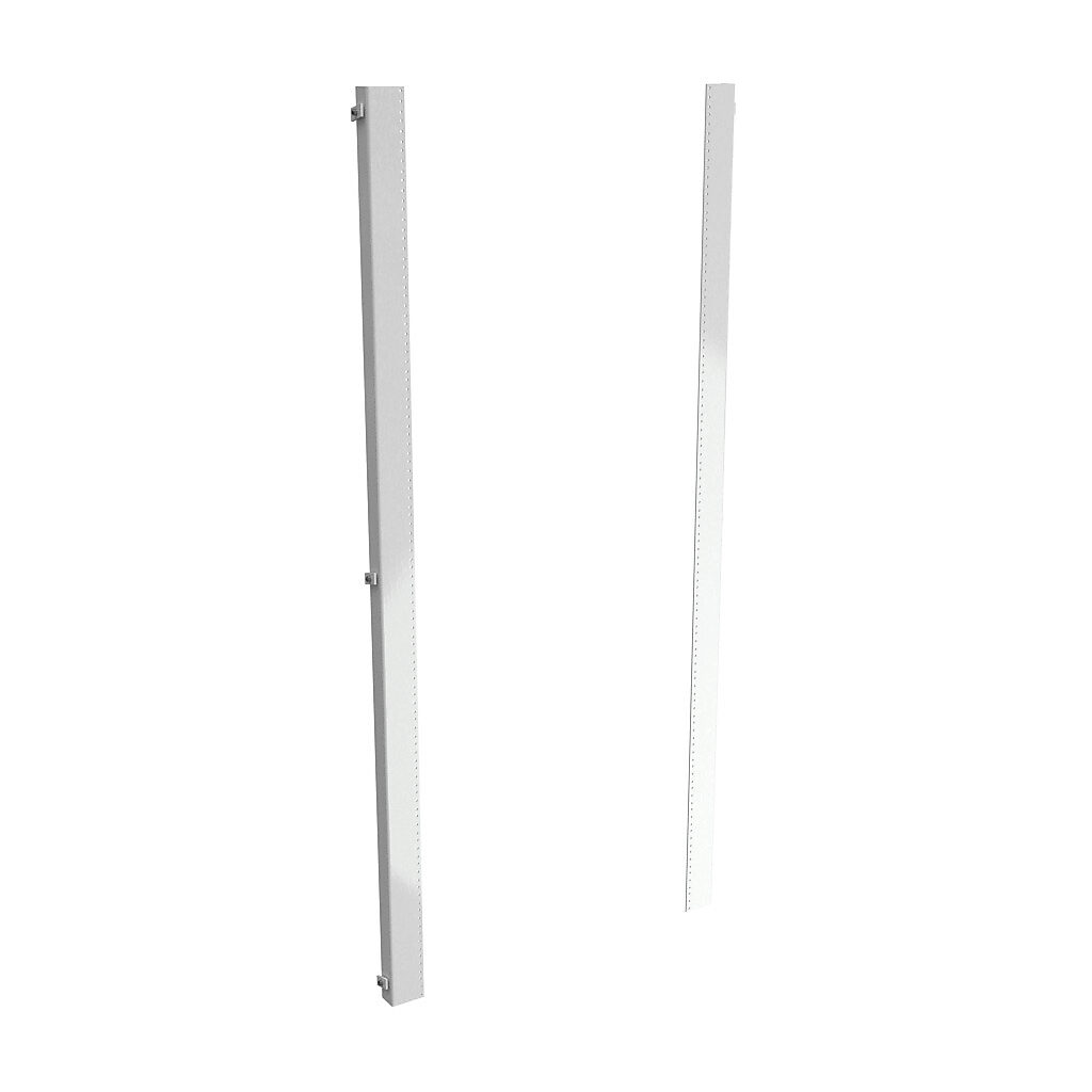 1418XFHP - Hammond enclosure rack mounting angle, carbon steel, full-height mount, RAL 9003 white, powder coat finish. Package of 2. For use with 72x30in (HxW) freestanding enclosures. For mounting 24in rack equipment. Drilled and tapped 10-32 to ...