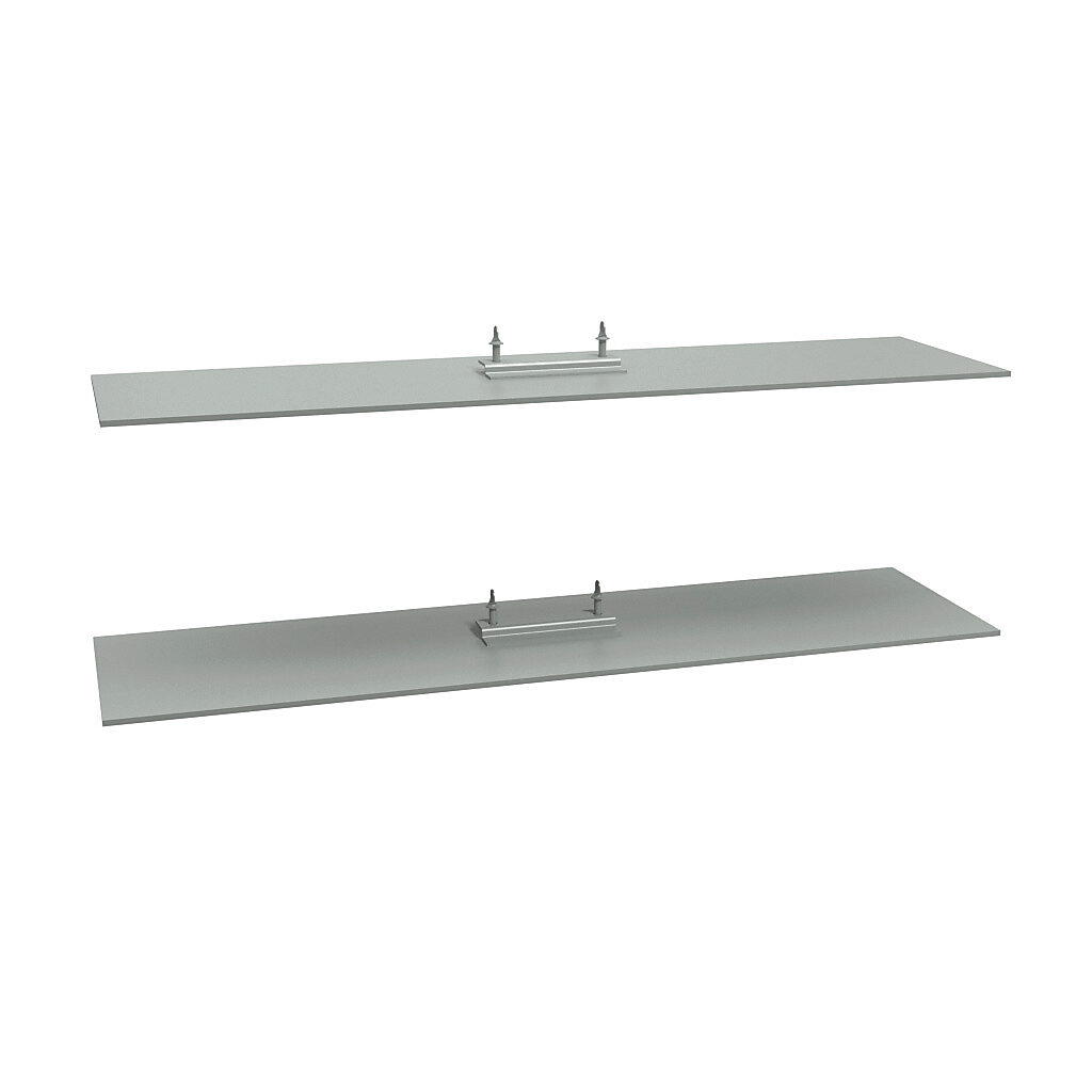 1481ES - Hammond enclosure stabilizer kit, carbon steel, ANSI 61 gray, powder coat finish, use to prevent tipping of a floor mounted enclosure which is not bolted to floor, includes (2) stabilizers and mounting hardware.