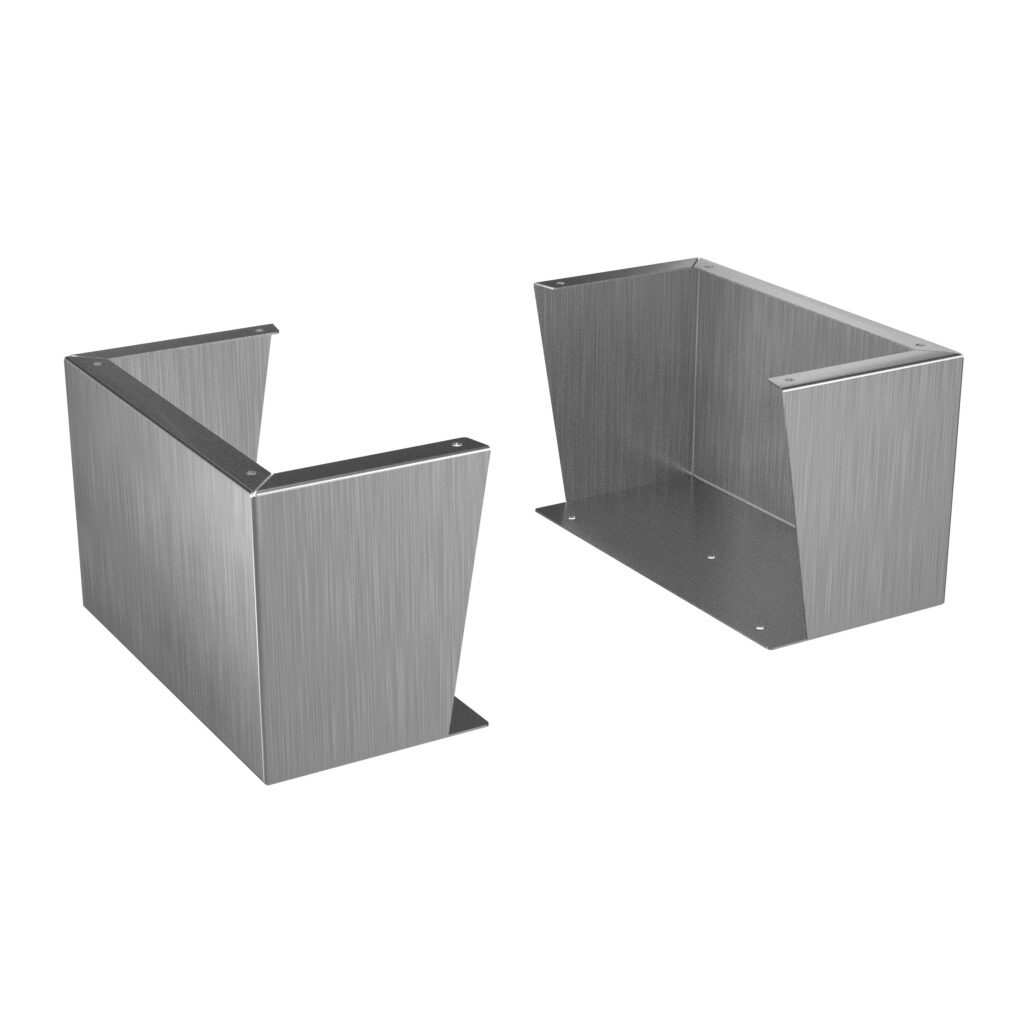 1481FC20KSS - Hammond floor stand kit, 304 stainless steel, #4 brush finish. For use with 20in deep enclosures. Includes (2) floor stands and mounting hardware.