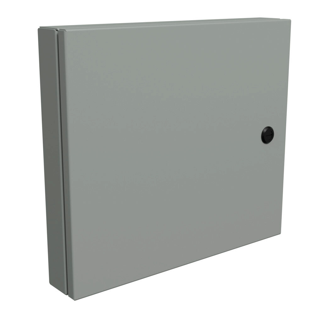 1481SDH1620 - Hammond universal deep-hinged door, NEMA 4/12, 14.19 x 16.14 x 2.75in, carbon steel, ANSI 61 gray, concealed hinges. For use with wall-mount enclosures.