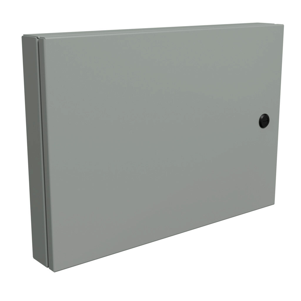 1481SDH1624 - Hammond universal deep-hinged door, NEMA 4/12, 14.19 x 20.14 x 2.75in, carbon steel, ANSI 61 gray, concealed hinges. For use with wall-mount enclosures.