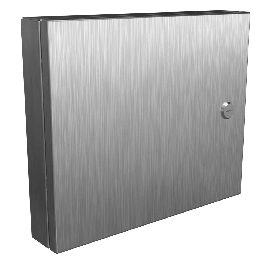 1481SSDH1418 - Hammond universal deep-hinged door, NEMA 4/4X/12, 12.19 x 14.56 x 2.75in, 316L stainless steel, concealed hinges. For use with wall-mount enclosures.