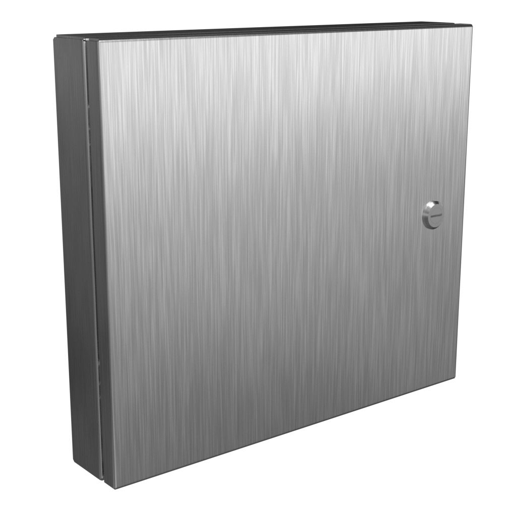 1481SSDH1620 - Hammond universal deep-hinged door, NEMA 4/4X/12, 14.19 x 16.14 x 2.75in, 316L stainless steel, concealed hinges. For use with wall-mount enclosures.