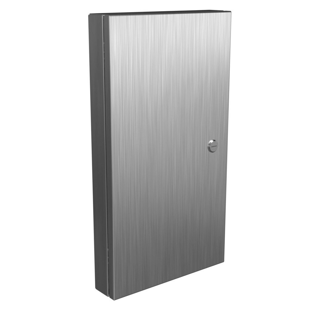 1481SSDH2416 - Hammond universal deep-hinged door, NEMA 4/4X/12, 22.19 x 12.14 x 2.75in, 316L stainless steel, concealed hinges. For use with wall-mount enclosures.