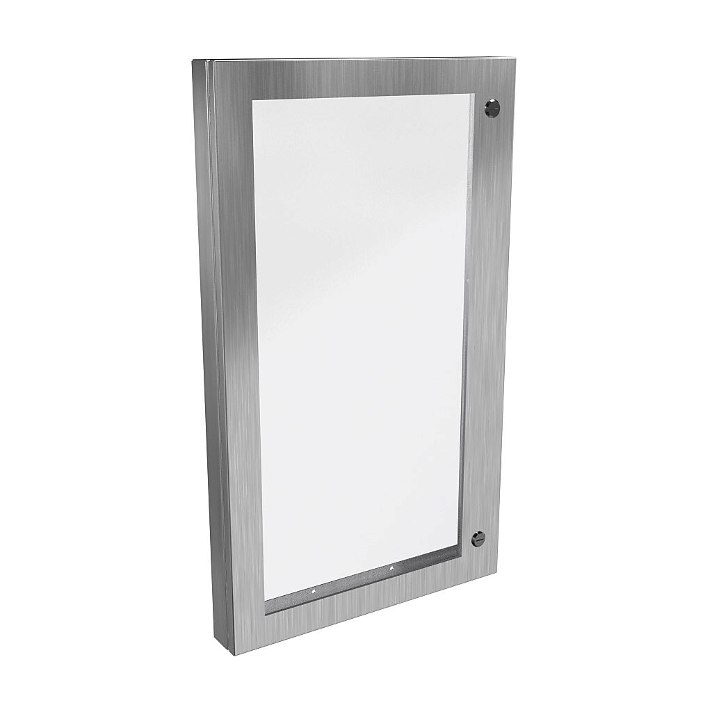 1481WSSDH3624 - Hammond universal deep-hinged door, NEMA 4/4X/12, 34.19 x 20.14 x 2.75in, 316L stainless steel, concealed hinges, polycarbonate window. For use with wall-mount enclosures.
