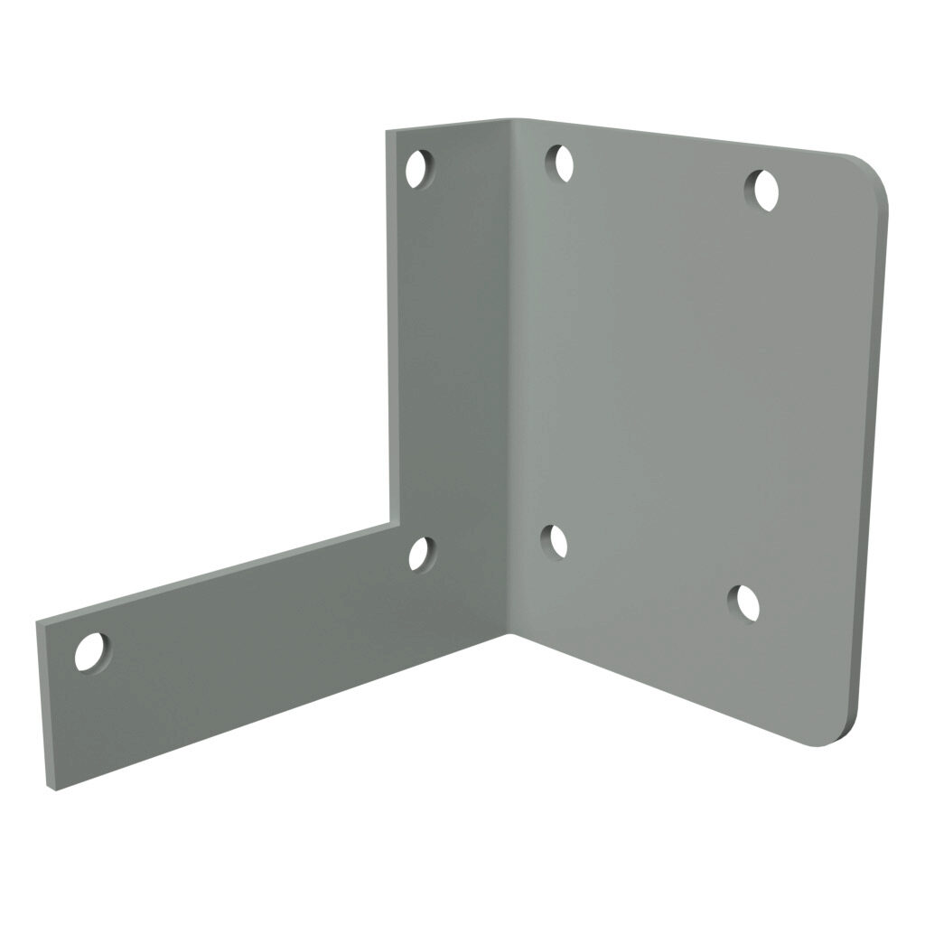 1485BL2 - Hammond wall hanger, 2.5 x 2.5in, carbon steel, ANSI 61 gray, powder coat finish. For use with 1485 and 1487 series wireway.