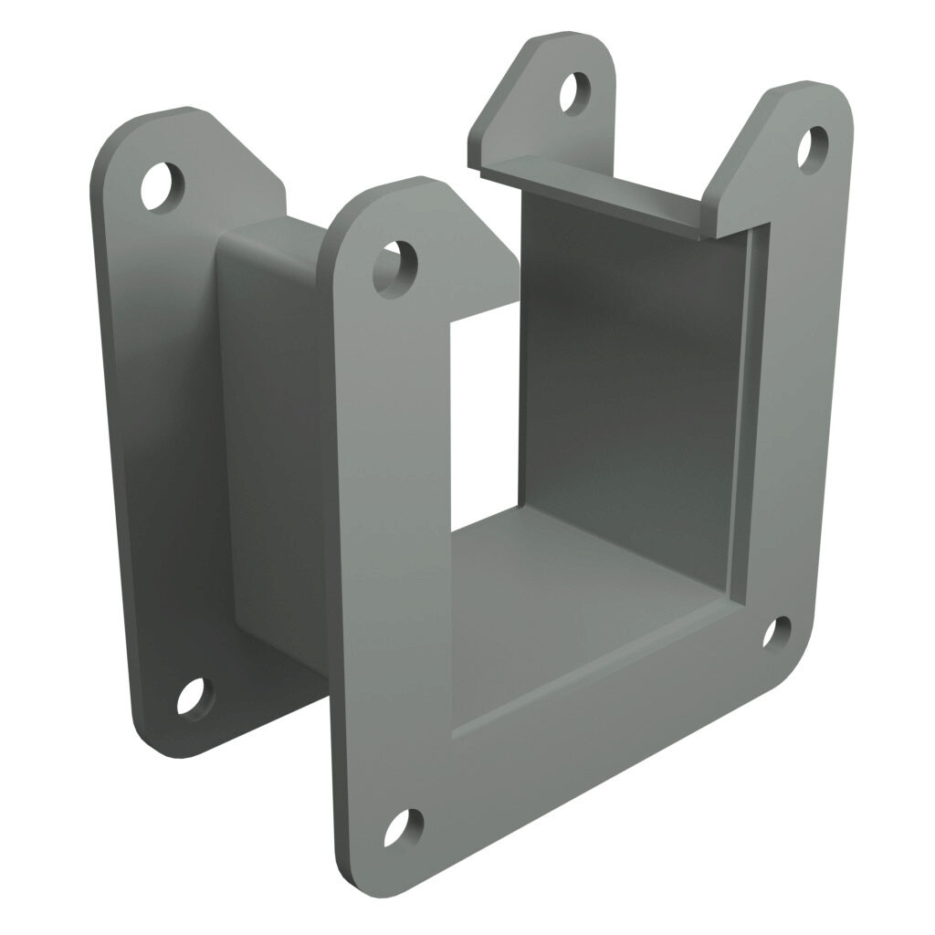 1485BM2 - Hammond lay-in wireway fitting, nipple, 2.5 x 2.5 x 2in, carbon steel, ANSI 61 gray, powder coat finish, NEMA 12. For use with 1485 series wireway.