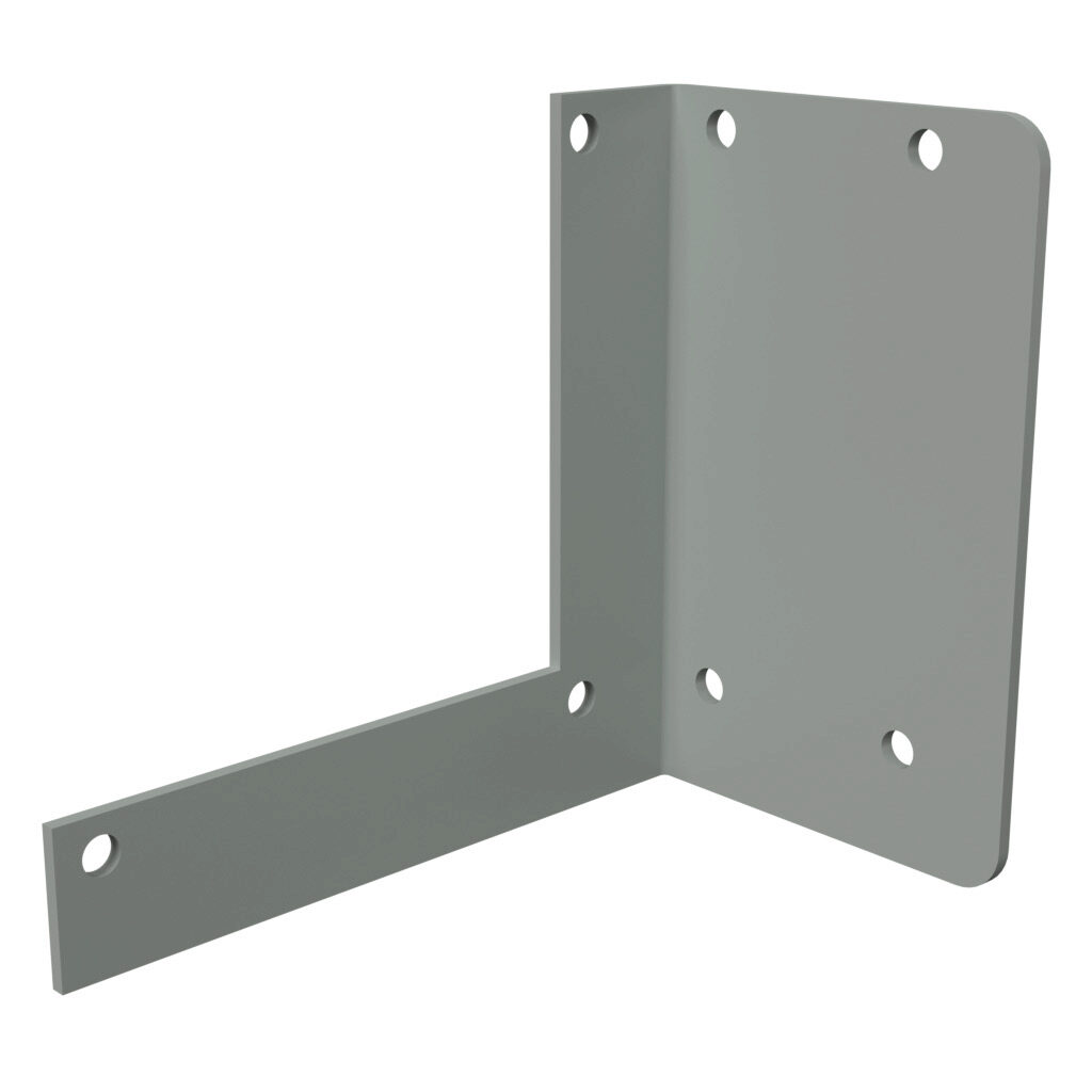 1485CL2 - Hammond wall hanger, 4 x 4in, carbon steel, ANSI 61 gray, powder coat finish. For use with 1485 and 1487 series wireway.