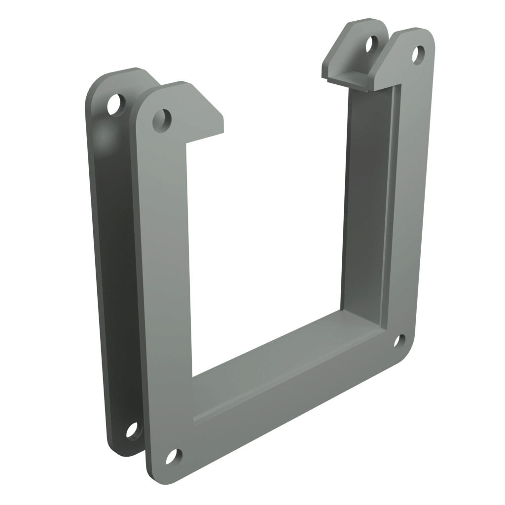 1485CM1 - Hammond lay-in wireway fitting, nipple, 4 x 4 x 1in, carbon steel, ANSI 61 gray, powder coat finish, NEMA 12. For use with 1485 series wireway.