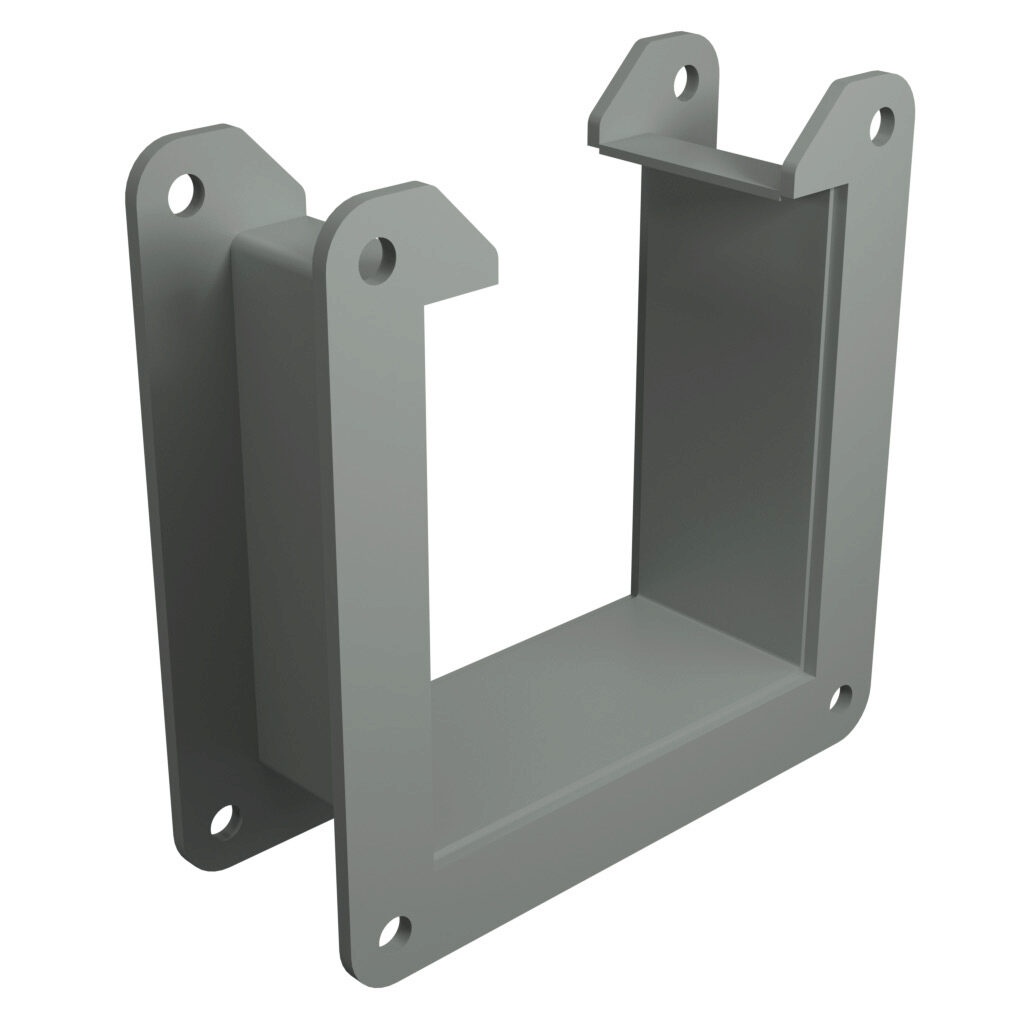 1485CM2 - Hammond lay-in wireway fitting, nipple, 4 x 4 x 2in, carbon steel, ANSI 61 gray, powder coat finish, NEMA 12. For use with 1485 series wireway.