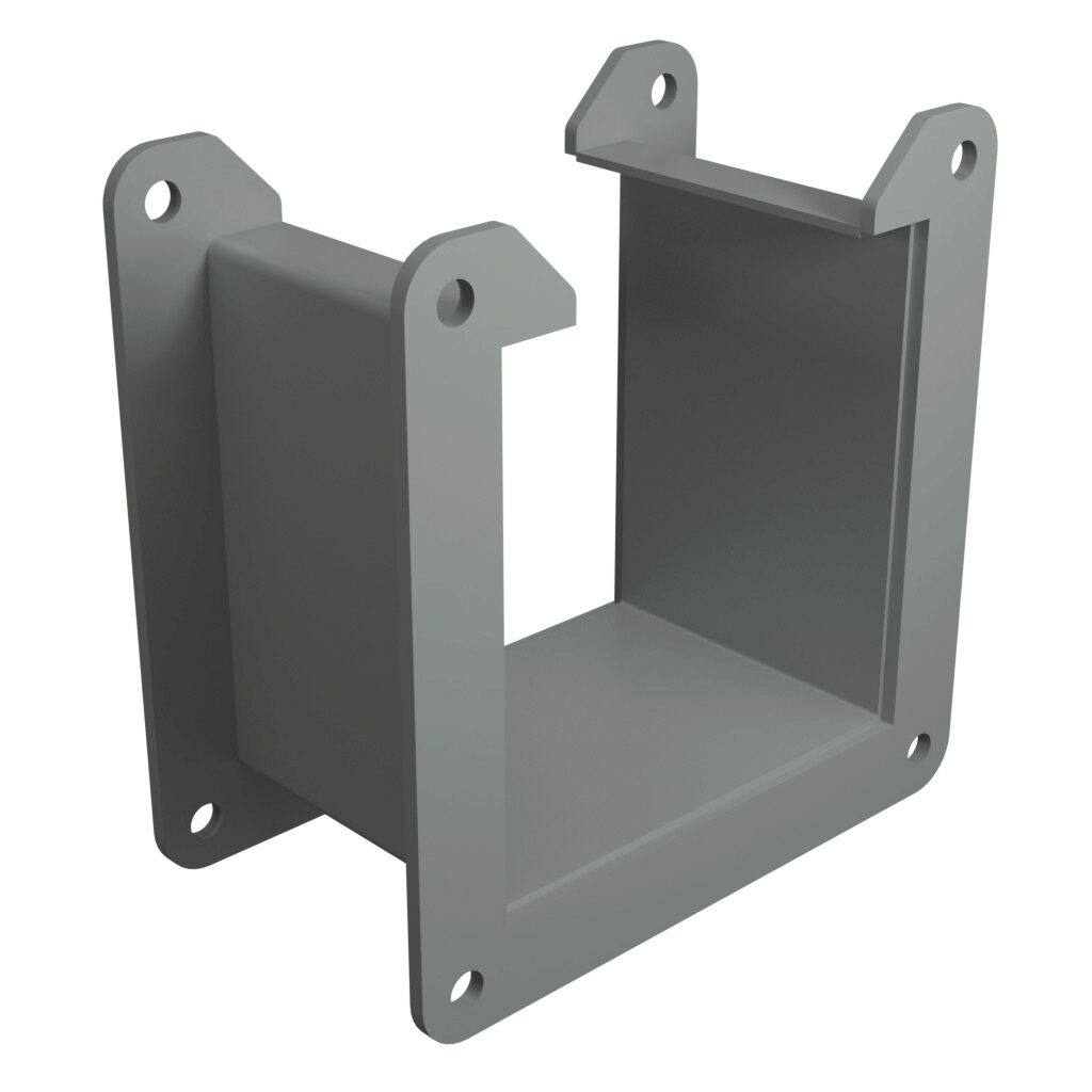 1485CM3 - Hammond lay-in wireway fitting, nipple, 4 x 4 x 3in, carbon steel, ANSI 61 gray, powder coat finish, NEMA 12. For use with 1485 series wireway.