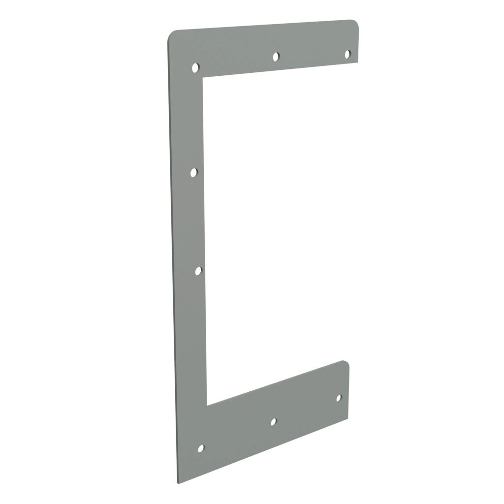 1485DL1 - Hammond ceiling hanger, 6 x 6in, carbon steel, ANSI 61 gray, powder coat finish. For use with 1485 and 1487 series wireway.