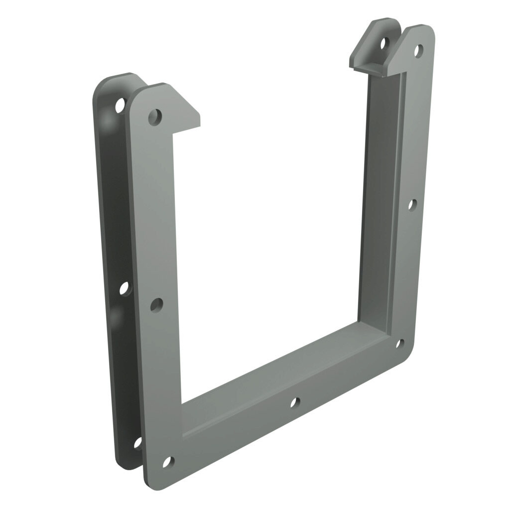 1485DM1 - Hammond lay-in wireway fitting, nipple, 6 x 6 x 1in, carbon steel, ANSI 61 gray, powder coat finish, NEMA 12. For use with 1485 series wireway.