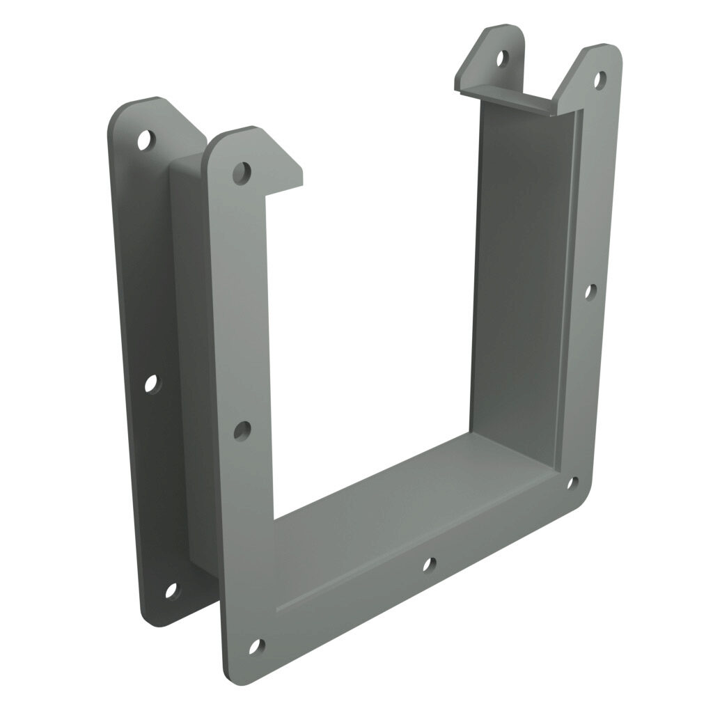 1485DM2 - Hammond lay-in wireway fitting, nipple, 6 x 6 x 2in, carbon steel, ANSI 61 gray, powder coat finish, NEMA 12. For use with 1485 series wireway.