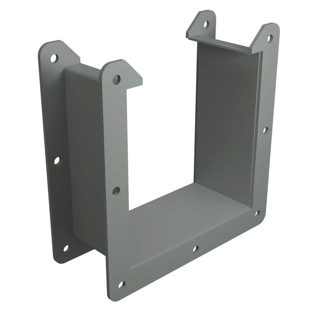 1485DM3 - Hammond lay-in wireway fitting, nipple, 6 x 6 x 3in, carbon steel, ANSI 61 gray, powder coat finish, NEMA 12. For use with 1485 series wireway.