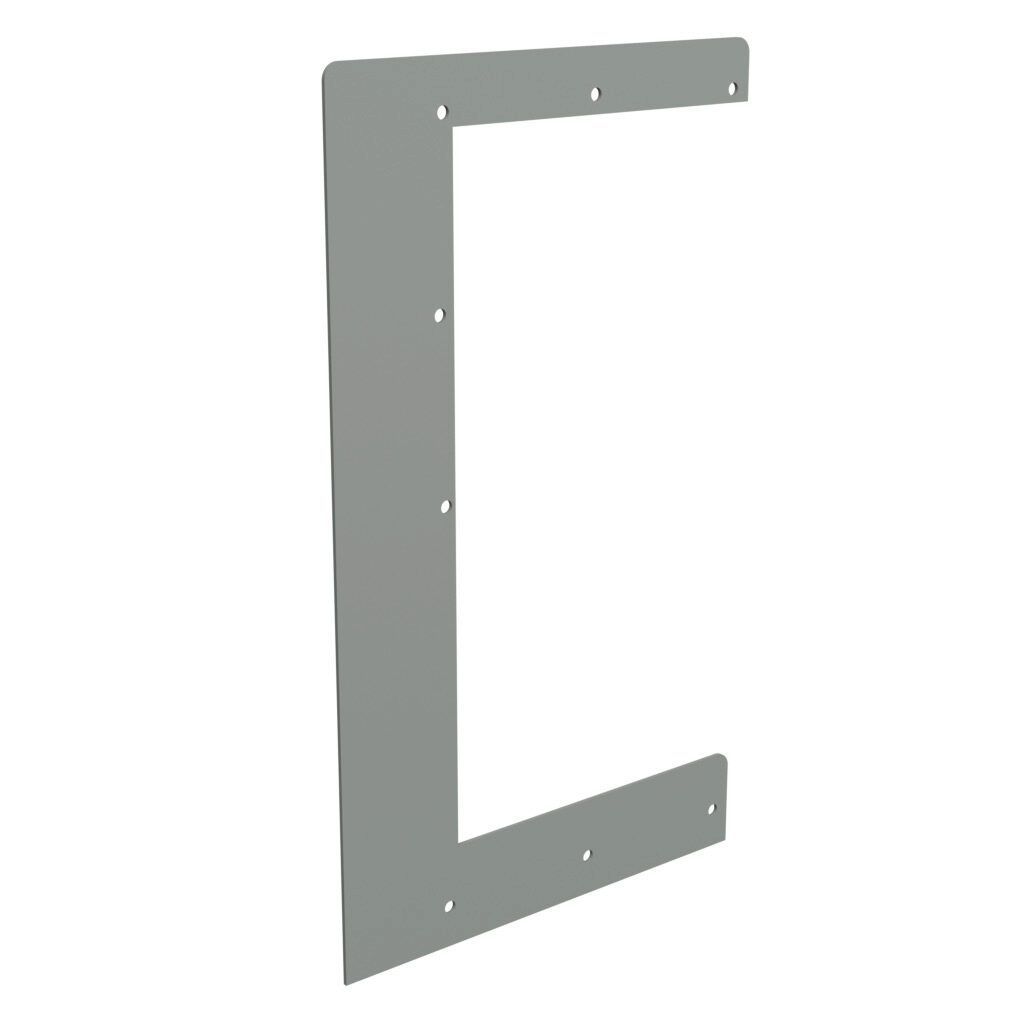 1485EL1 - Hammond ceiling hanger, 8 x 8in, carbon steel, ANSI 61 gray, powder coat finish. For use with 1485 and 1487 series wireway.