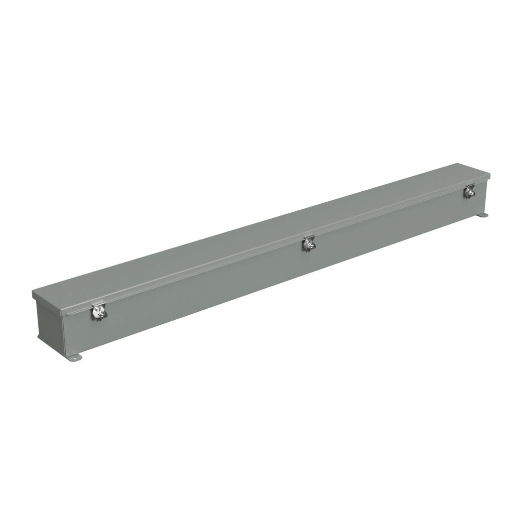 1486C48 - Hammond wiring trough, 4 x 4 x 48in (HxDxL), NEMA 1/4/12, carbon steel, ANSI 61 gray, powder coat finish, single-door.