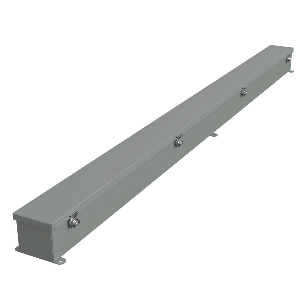 1486C72 - Hammond wiring trough, 4 x 4 x 72in (HxDxL), NEMA 1/4/12, carbon steel, ANSI 61 gray, powder coat finish, single-door.
