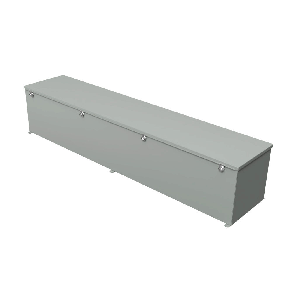 1486G60 - Hammond wiring trough, 12 x 12 x 60in (HxDxL), NEMA 1/4/12, carbon steel, ANSI 61 gray, powder coat finish, single-door.