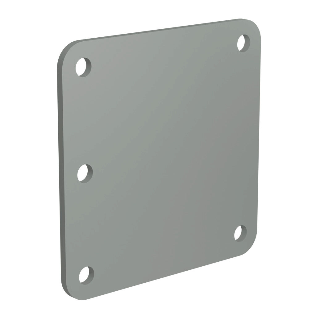 1487BH - Hammond 1487 series pull-through wireway fitting, cover plate, 2.5 x 2.5in, carbon steel, ANSI 61 gray, powder coat finish, NEMA 12. For use with 1487 series wireway.