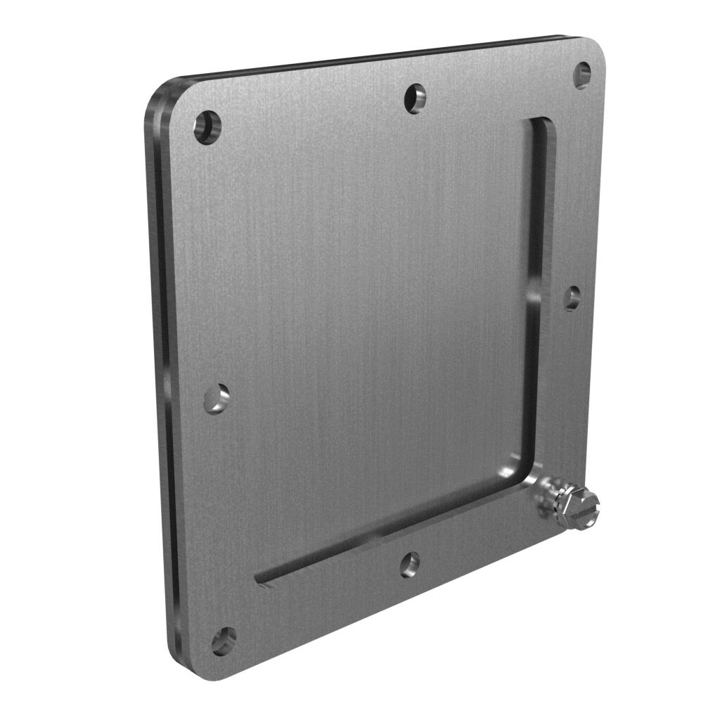 1487CHSS - Hammond wireway fitting, cover plate, 4 x 4in, 304 stainless steel, #4 brush finish, NEMA 4/4X/12. For use with 1487SS series wireway.