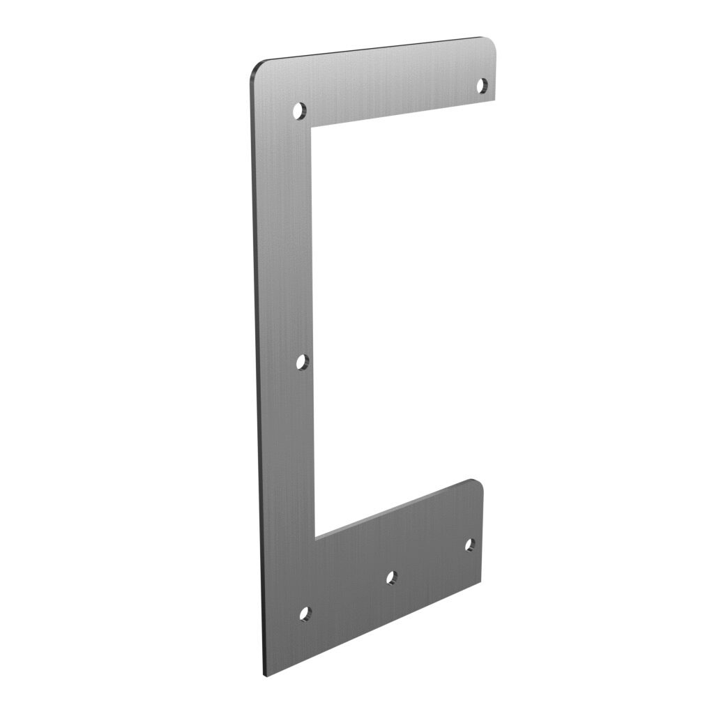 1487CL1SS - Hammond ceiling hanger, 4 x 4in, 304 stainless steel, #4 brush finish. For use with 1487SS series wireway.