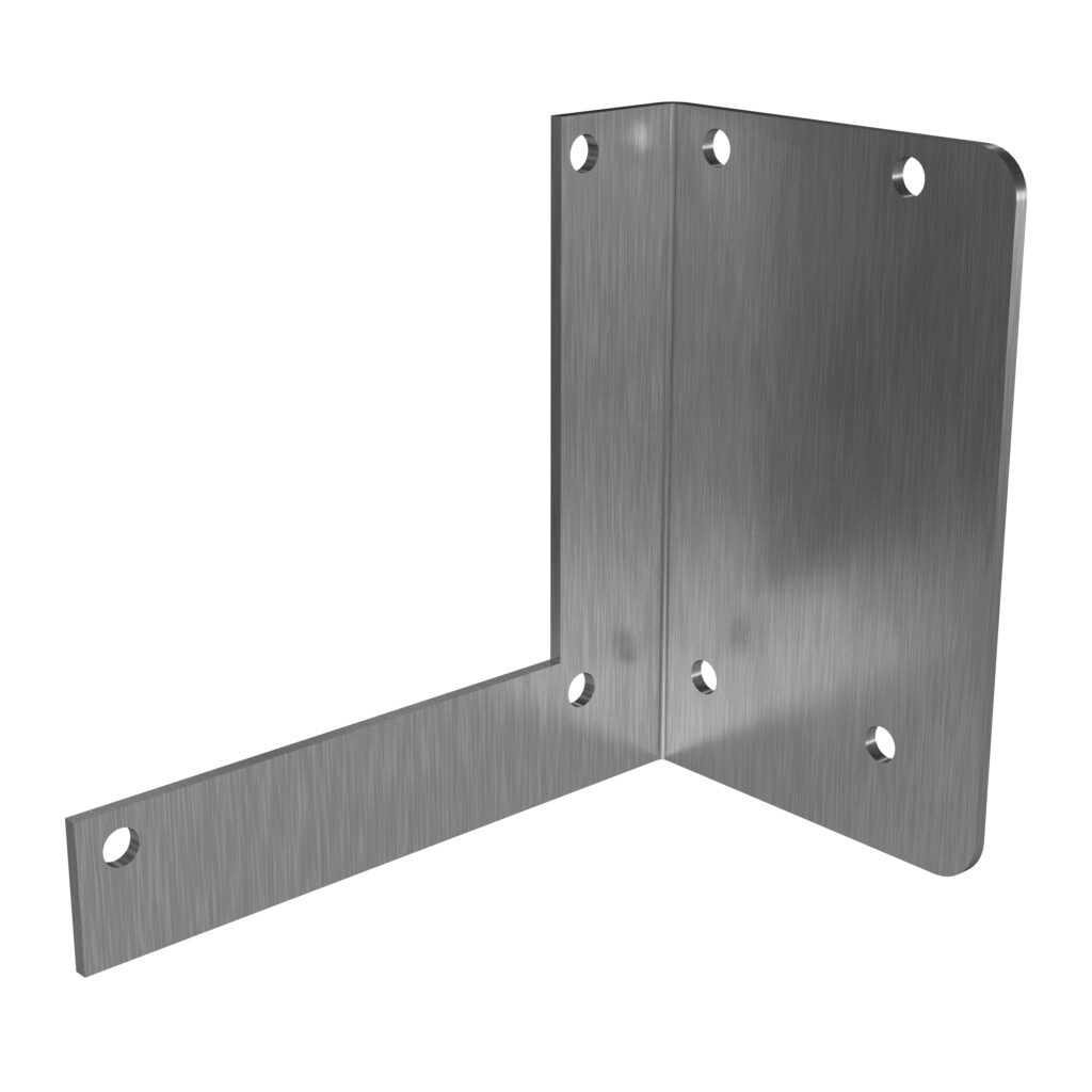1487CL2SS - Hammond wall hanger, 4 x 4in, 304 stainless steel, #4 brush finish. For use with 1487SS series wireway.