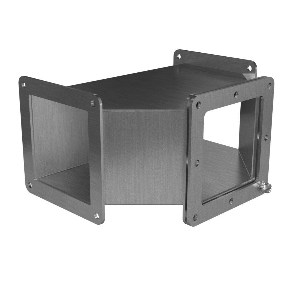 1487CTSS - Hammond pull-through wireway fitting, tee, 4 x 4in, 304 stainless steel, #4 brush finish, NEMA 4/4X/12. For use with 1487SS series wireway.