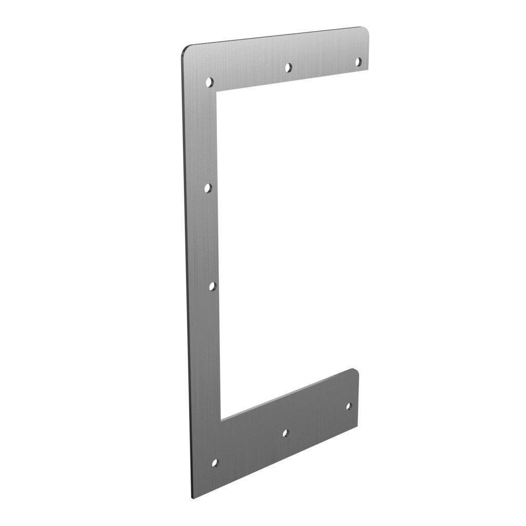 1487DL1SS - Hammond ceiling hanger, 6 x 6in, 304 stainless steel, #4 brush finish. For use with 1487SS series wireway.