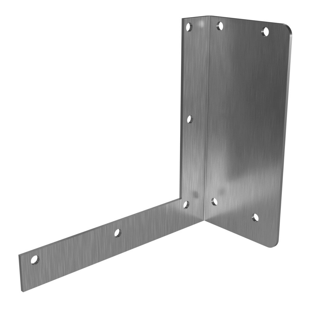 1487DL2SS - Hammond wall hanger, 6 x 6in, 304 stainless steel, #4 brush finish. For use with 1487SS series wireway.