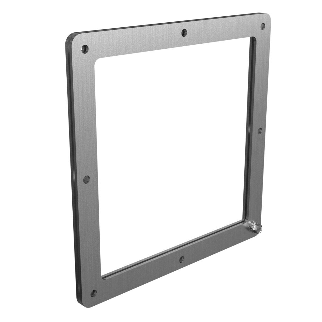 1487EKSS - Hammond pull-through wireway fitting, box connector, 8 x 8in, 304 stainless steel, #4 brush finish, NEMA 4/4X/12. For use with 1487SS series wireway.