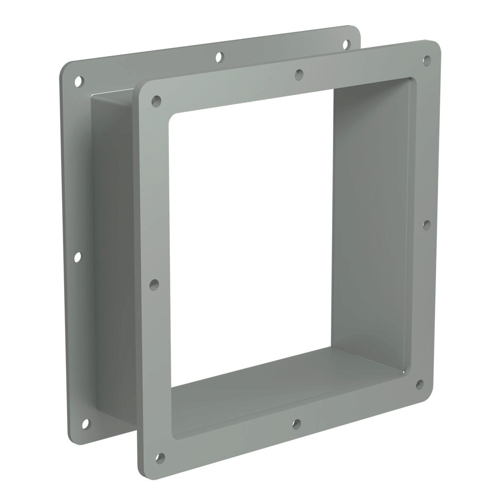 1487EM3 - Hammond 1487 series pull-through wireway fitting, nipple, 8 x 8 x 3in, carbon steel, ANSI 61 gray, powder coat finish, NEMA 12. For use with 1487 series wireway.
