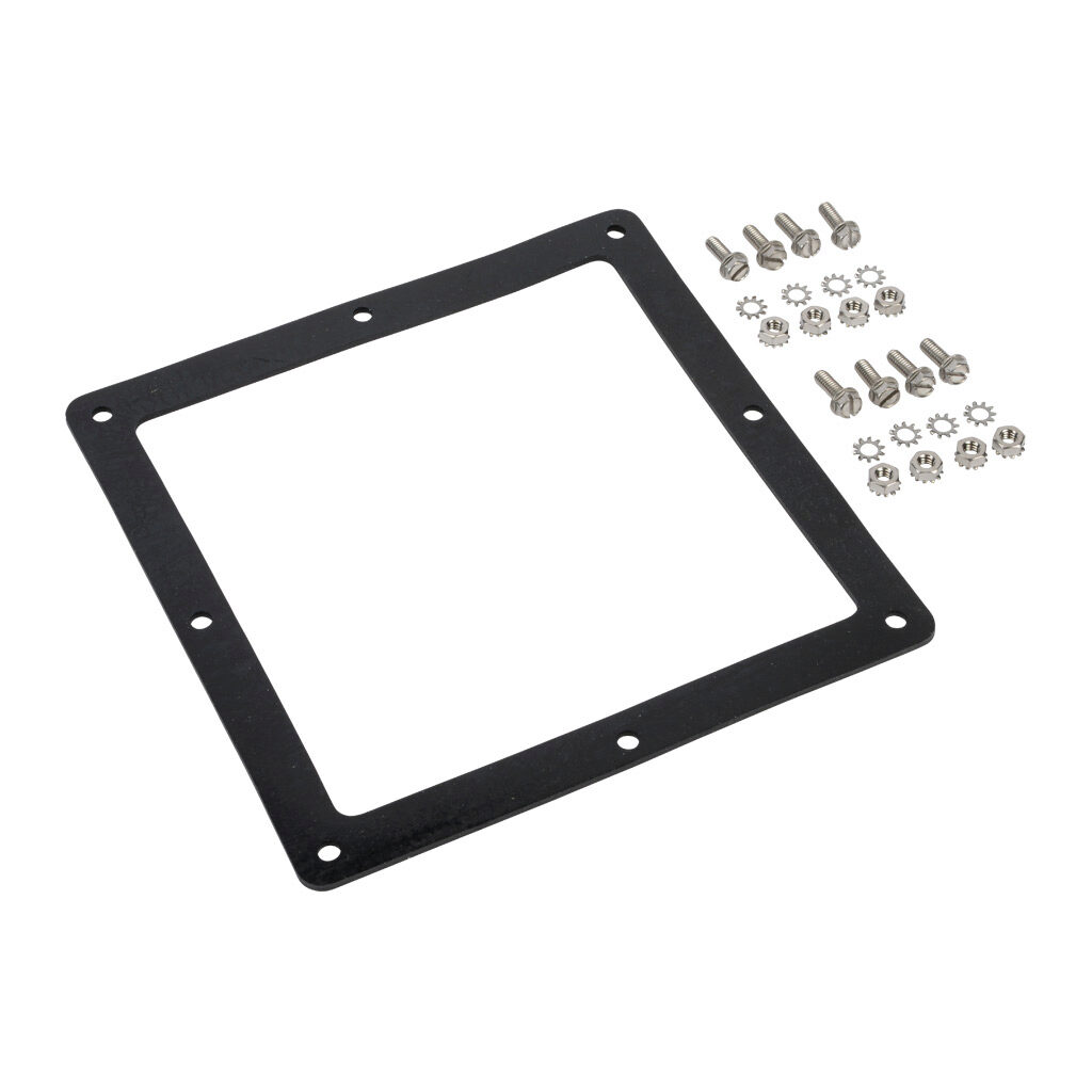 1487ESSS - Hammond wireway gasket kit, 8 x 8in, rubber, black. For use with 1487SS series wireway.