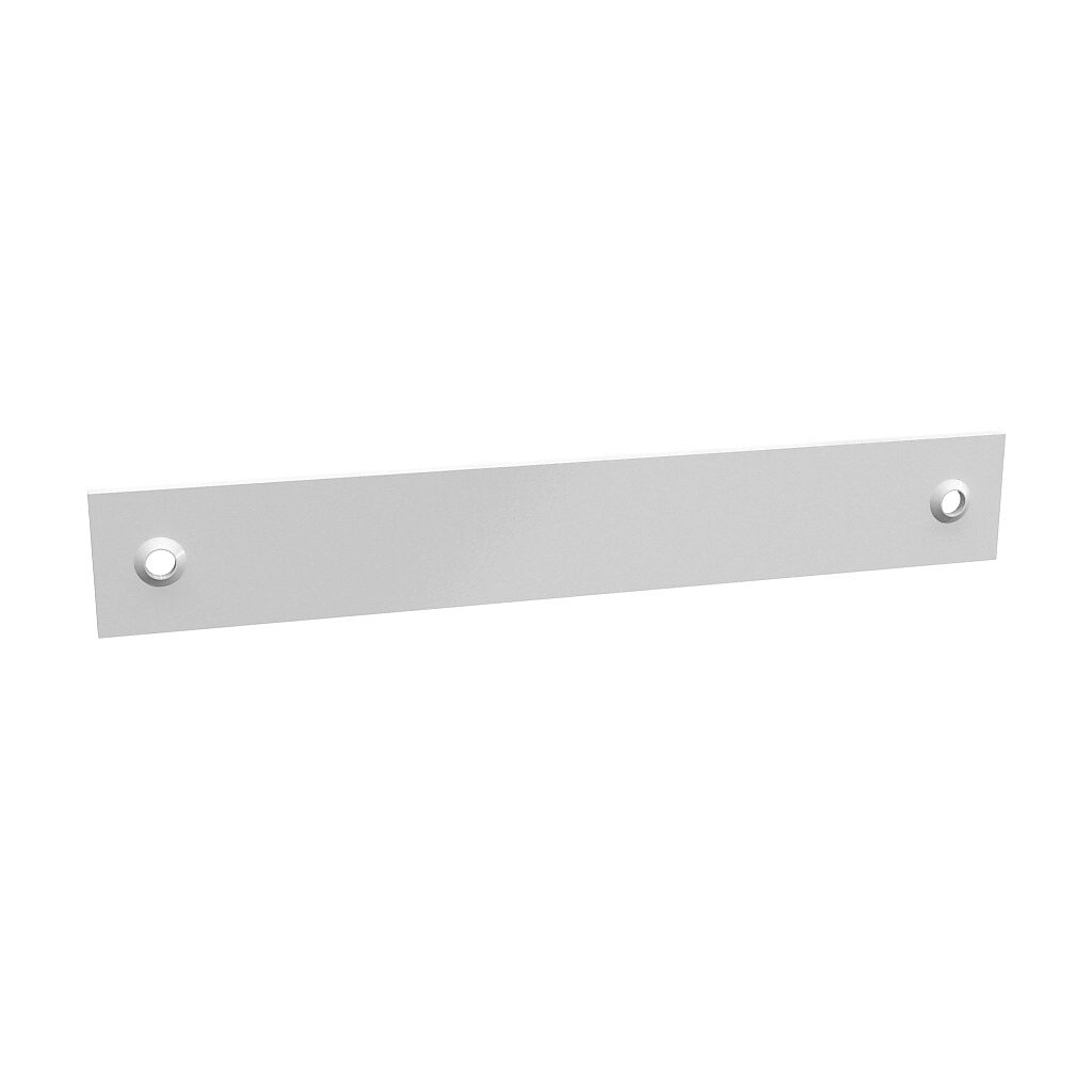 14S12 - Hammond enclosure terminal strap, 10.2in length, 8.3in usable length, carbon steel, vertical or horizontal mount, RAL 9003 white, powder coat finish. For use with 12in (H or W) 1414 enclosures. Mounting hardware included.