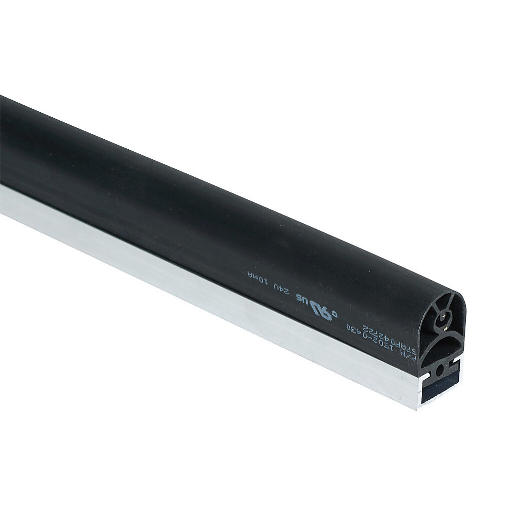 1502-2111 - ASO Safety Solutions safety contact edge, 25 x 30mm, 5ft length. Aluminum mounting rail included. Purchase required end caps separately.