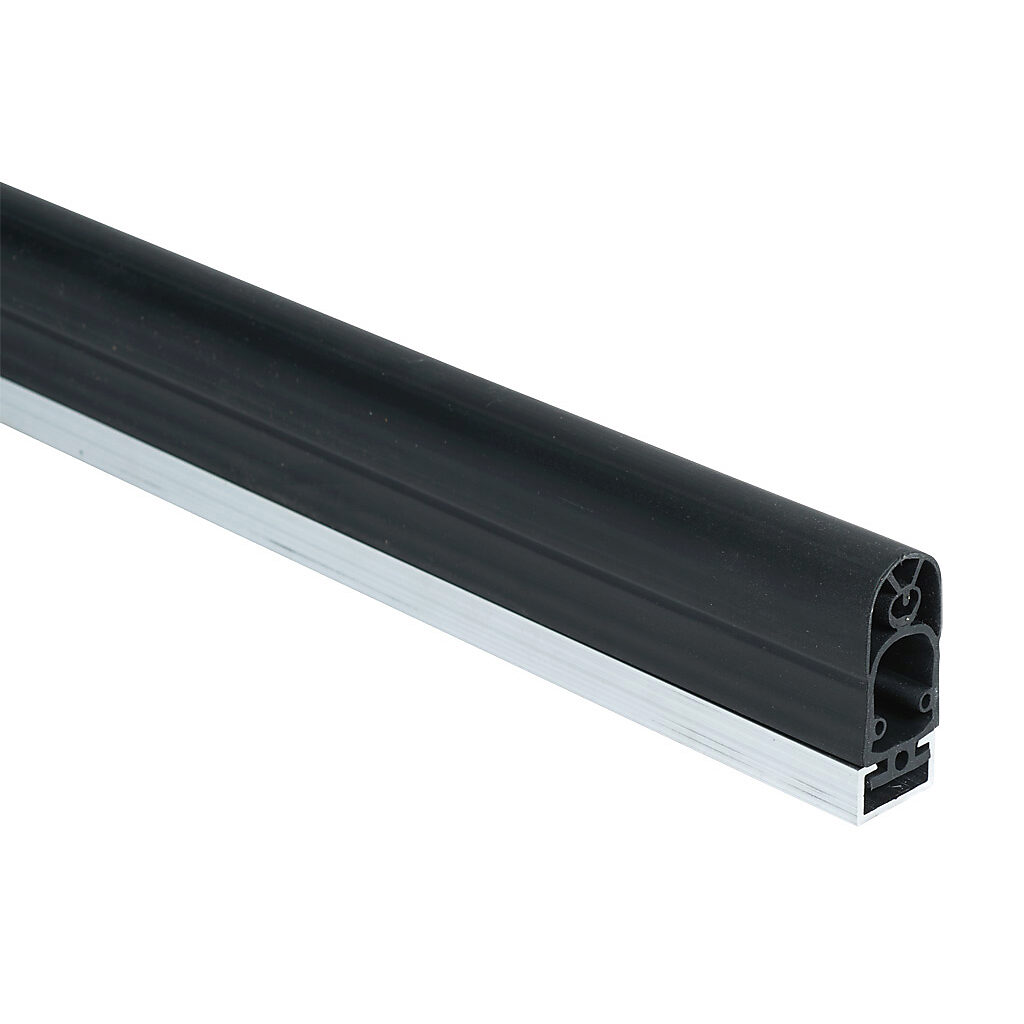 1502-2113 - ASO Safety Solutions safety contact edge, 25 x 45mm, 2ft length. Aluminum mounting rail included. Purchase required end caps separately.