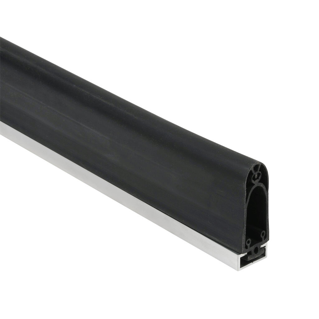 1502-6231 - ASO Safety Solutions safety contact edge, 30 x 70mm, 5ft length. Aluminum mounting rail included. Purchase required end caps separately.