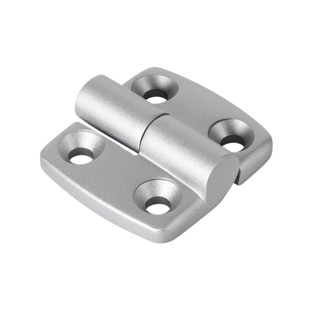 151080 - FATH left-hand detachable combination hinge, silver, die-cast aluminum, slot size 6. For use with all 1in and 2in profile T-slotted rails. Manufacturer part number: 095A2525LS20.