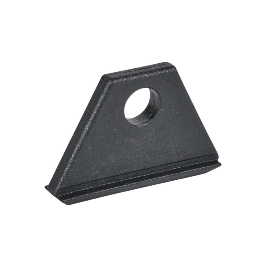 151088 - FATH slider, black, glass-filled nylon, slot size 6. For use with all 1in and 2in profile T-slotted rails. Manufacturer part number: 093009.
