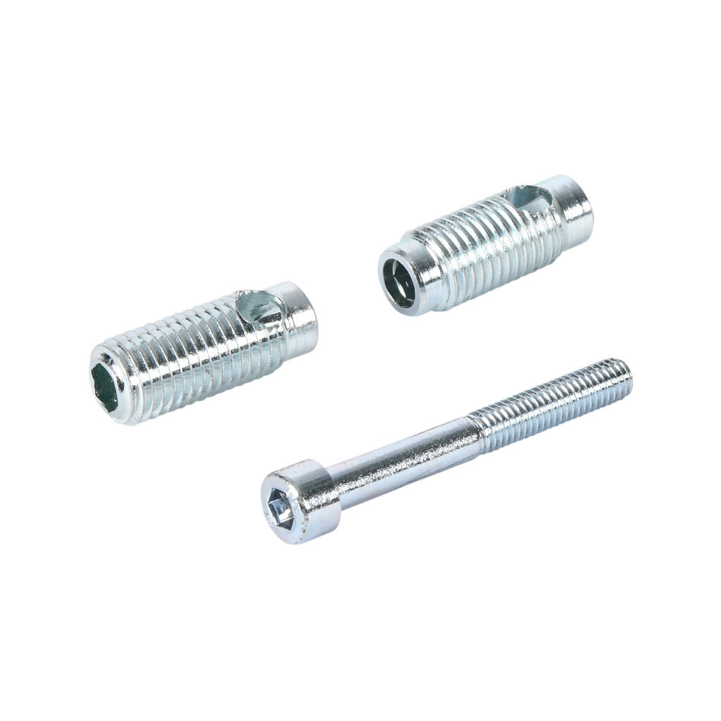151105 - FATH automatic butt connector, silver, steel, slot size 8. For use with all 1.5in, 3in, 40mm and 80mm profile T-slotted rails. Manufacturer part number: 099G081M6.