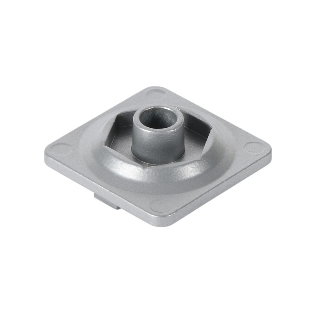 151136 - FATH swivel caster adapter plate, silver, 40 x 40mm, steel, slot size 8. For use with 1.5 x 1.5in and 40 x 40mm profile T-slotted rails. Manufacturer part number: 098SA40N08.