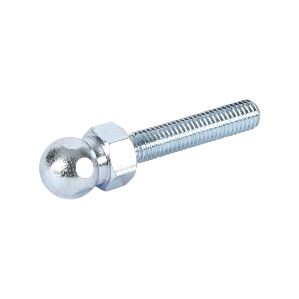 151201 - FATH swivel foot threaded rod, silver, M8-1.25 x 40mm, zinc plated steel, ball joint size 15. For use with all rails. Requires ball joint size 15 swivel base and M8-1.25 thread transport/base plate. Manufacturer part number: 098DM08040M.