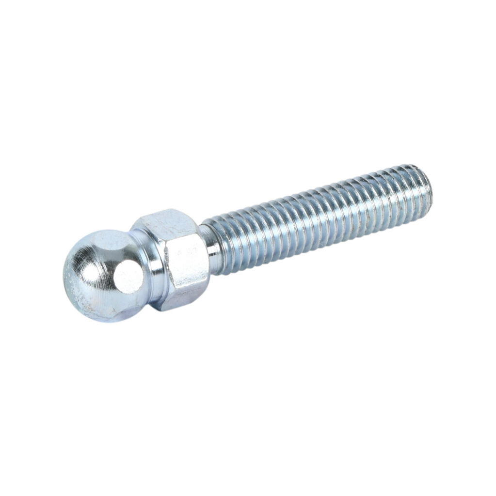 151202 - FATH swivel foot threaded rod, silver, M10-1.5 x 45mm, zinc plated steel, ball joint size 15. For use with all rails. Requires ball joint size 15 swivel base and M10-1.5 thread transport/base plate. Manufacturer part number: 098DM10045M.